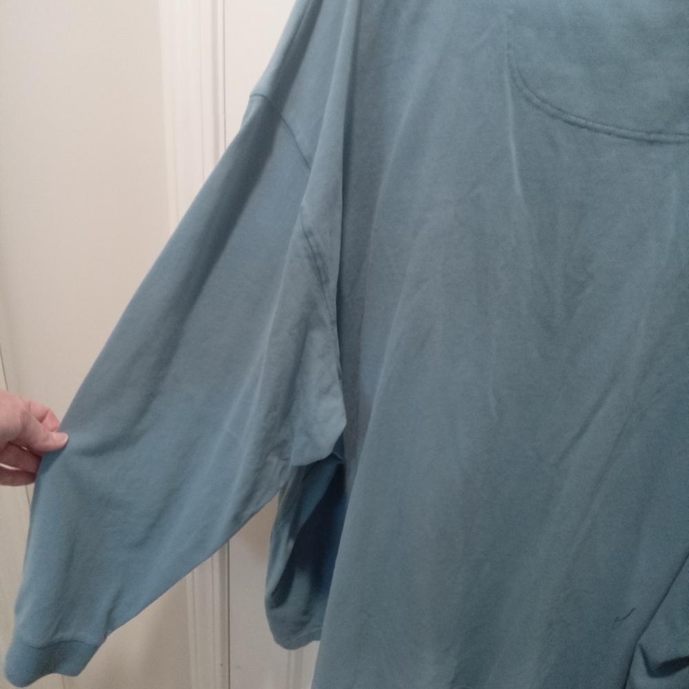 St. John's Bay Men's Big & Tall Size 4XL Blue Henley Shirt - Picture 5 of 9